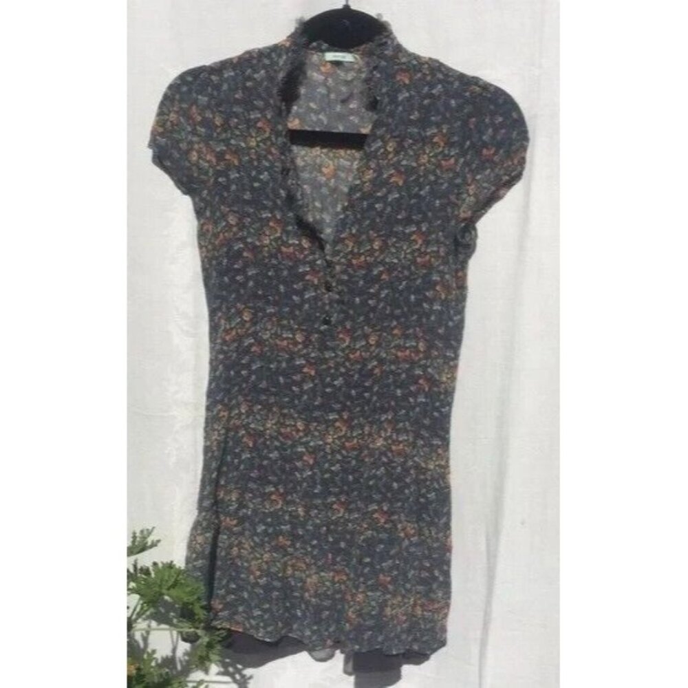 Urban Outfitters Kimchi Short Dress Floral Sheer Overlay Lined Small